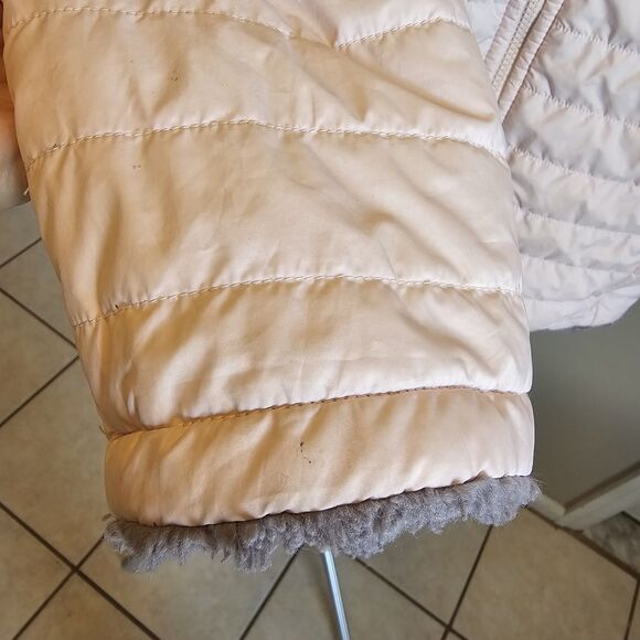 The North Face Mossbud Reversible Softshell Fleece Jacket Girls XL 18 Gray Pink - Picture 13 of 15